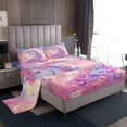 Cute Unicorn Bed Sheets Set Queen Size for Boys Girls Rainbow Unicorn