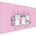 thumbnail image 1 of Cute Unicorn Cat Pink Desk Mat,Extended Gaming Mouse Pad Large Non-Slip Rubber Base Mousepad with Stitched Edges,Waterproof Desk Pad for Computer/Laptop/Work/Office/Home 31.5" X 15.7", 1 of 6