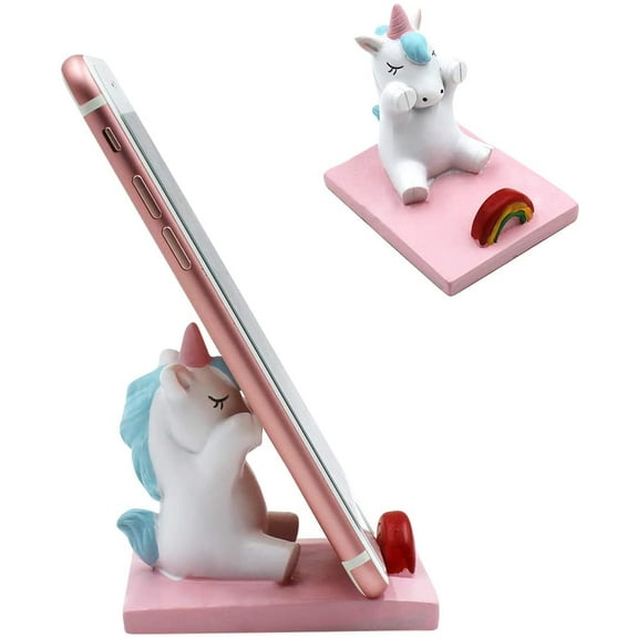 Cute Unicorn Cellphone Holder Stand Animal Smartphone Desk Holder for All Mobile Phones Cute Phone Stand Desk Ornament