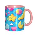 thumbnail image 1 of Cute Unicorn Clouds Coffee Mug Fun Custom Ceramic Mugs 11oz Pink, 1 of 5