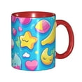 thumbnail image 1 of Cute Unicorn Clouds Coffee Mug Fun Custom Ceramic Mugs 11oz Red, 1 of 5