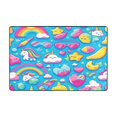 Cute Unicorn Clouds Rugs Washable Cover Floor Rug Carpets Bathroom