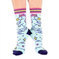thumbnail image 1 of Cute Unicorn Crew Socks, 1 of 10