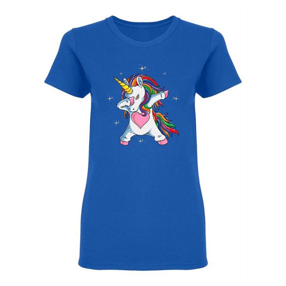 Cute Unicorn Dabbing Design Shaped T-Shirt Women -Image by Shutterstock, Female Small