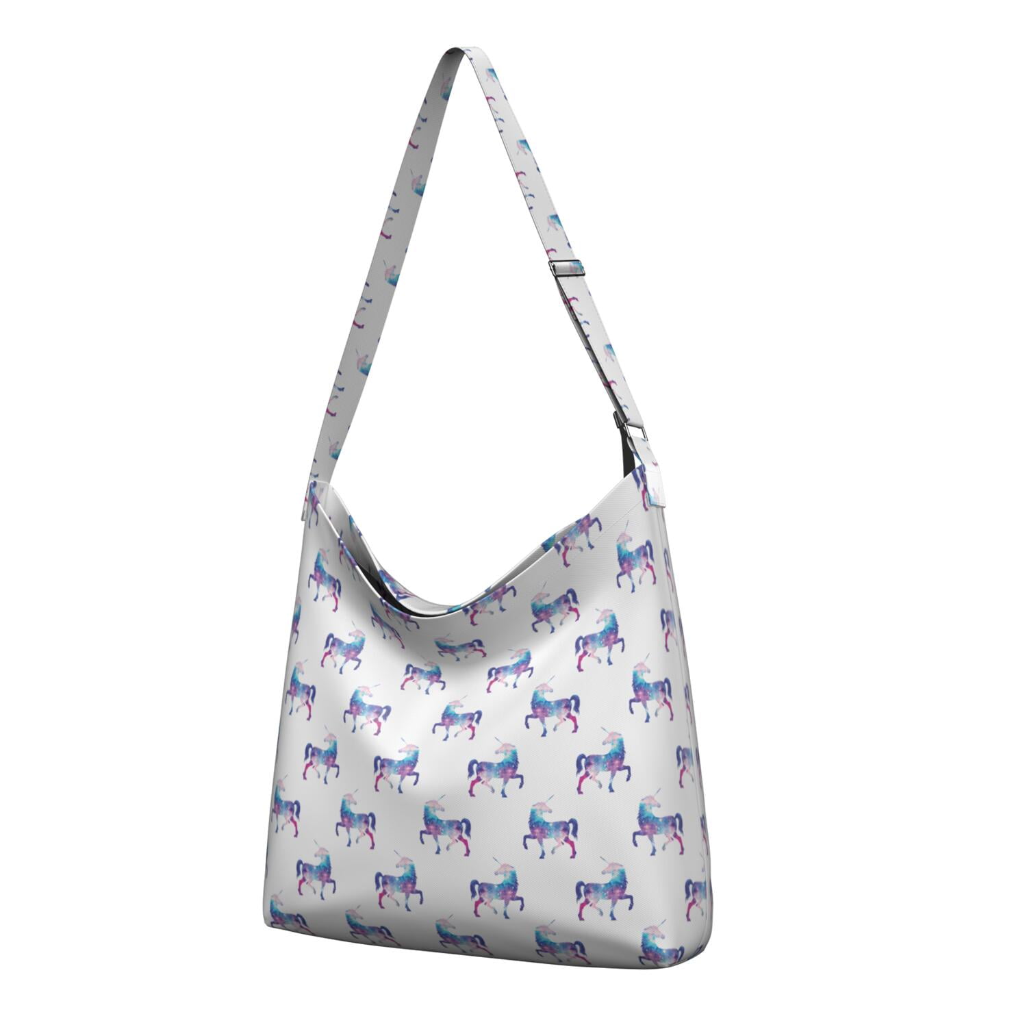 Cute Unicorn Design Adjustable Strap Crossbody Bag - Multi-Pocket Spacious Travel Sling Bag for Professionals