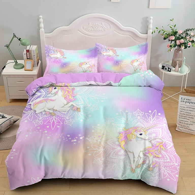 Single unicorn duvet set hot sale