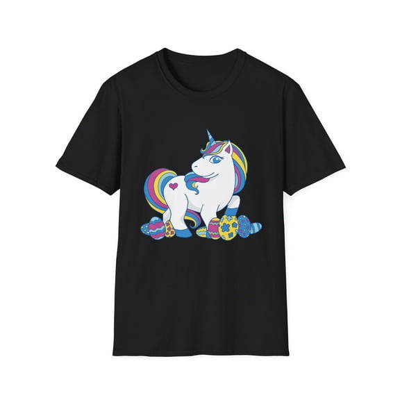Cute Unicorn Easter Eggs Rainbow Graphic Novelty TShirt