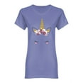 thumbnail image 1 of Cute Unicorn Face Graphic Shaped Tee Women's -Image by Shutterstock, 1 of 2