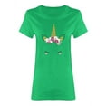 thumbnail image 1 of Cute Unicorn Face Graphic Shaped Tee Women's -Image by Shutterstock, 1 of 2