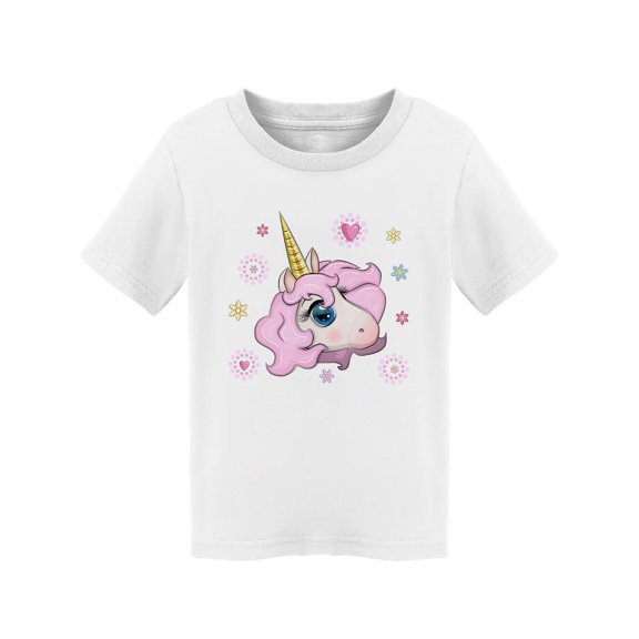 Cute Unicorn Head Graphic T-Shirt Toddler -Image by Shutterstock,  2 Toddler