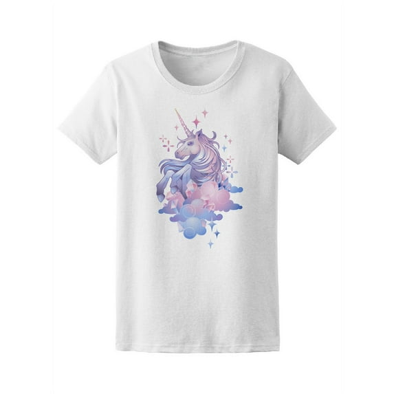 Cute Unicorn In Sky Fantasy T-Shirt Women -Image by Shutterstock, Female XX-Large