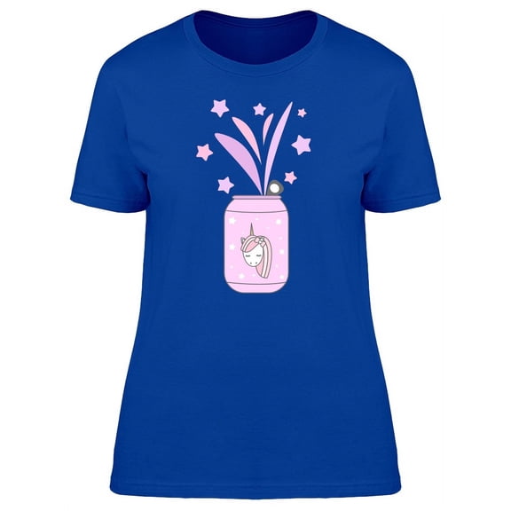 Cute Unicorn In Soda Can T-Shirt Women -Image by Shutterstock, Female Large