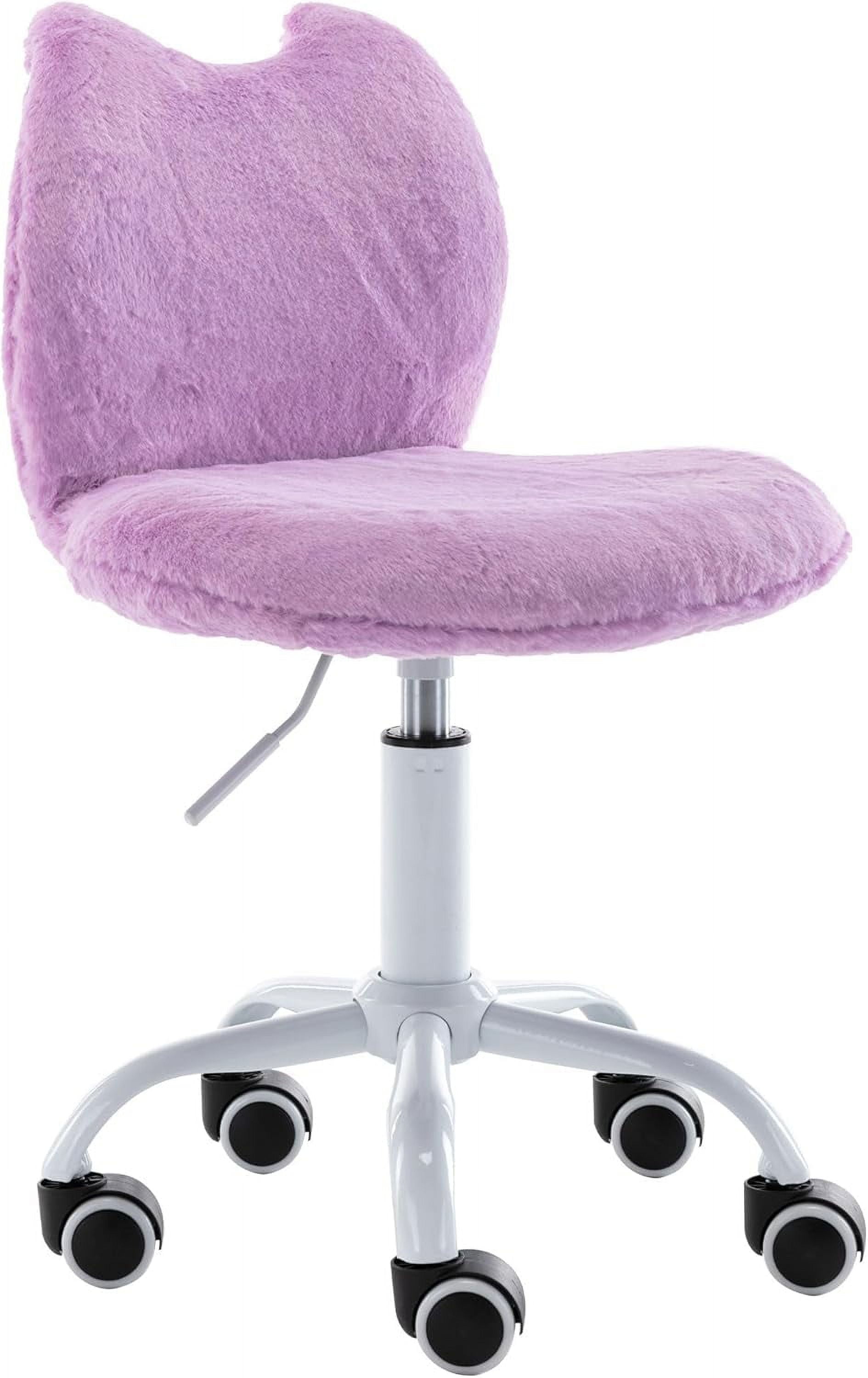 Cute Unicorn Kids Desk Chair with Arms Swivel Rolling Ergonomic Computer Chair for Girls Reading and Study Rainbow Faux Fur Vanity Desk Chair Walmart