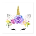thumbnail image 1 of Cute Unicorn, Magical Unicorn, Fairy Tale, Girl Nursery - Illustration Watercolor Floral Fantasy Whimsical Pastel Unframed Wall Art Print 6 x 6 inches, 1 of 9