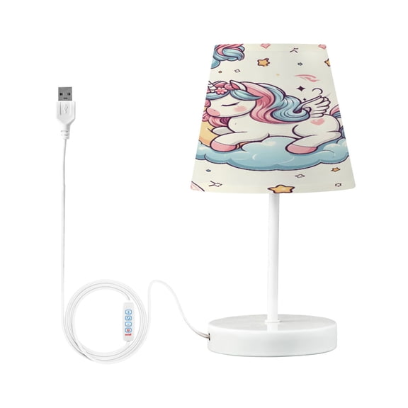 Cute Unicorn Pegasus Sleep Desk Lamp LED Table Nightstand Lamps with 3 Color Temperatures for Home Bedroom Living Room Decor 6x11