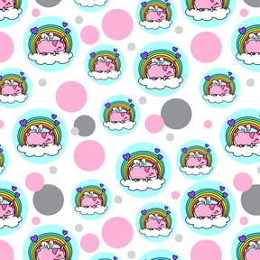 Cute Unicorn Pig with Rainbow Premium Gift Wrap Wrapping Paper Roll