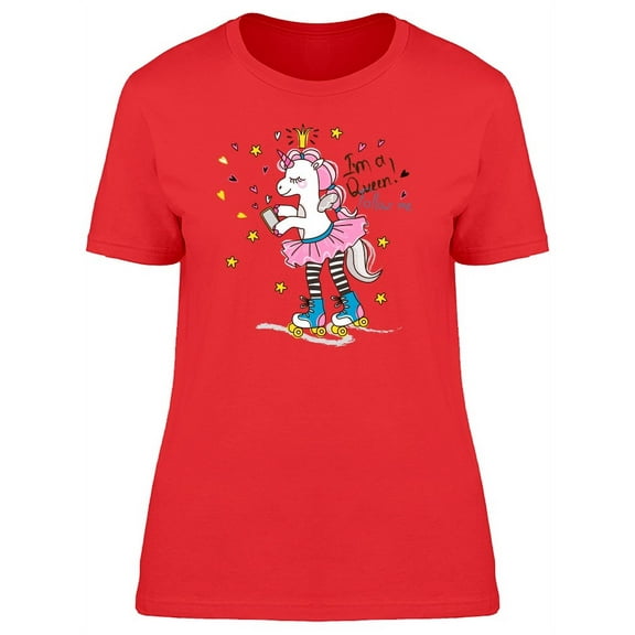 Cute Unicorn Queen T-Shirt Women -Image by Shutterstock, Female Large