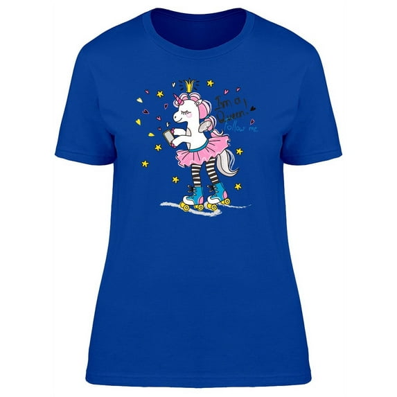 Cute Unicorn Queen T-Shirt Women -Image by Shutterstock, Female XX-Large