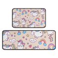 thumbnail image 1 of Cute Unicorn Rainbow Cloud Pattern Kitchen Rugs Sets Of 2,Anti Fatigue Kitchen Mat Rugs Non Slip Washable,Decorative Kitchen Floor Mats for Kitchen,Sink,Laundry,17"X30"+17"X47", 1 of 7