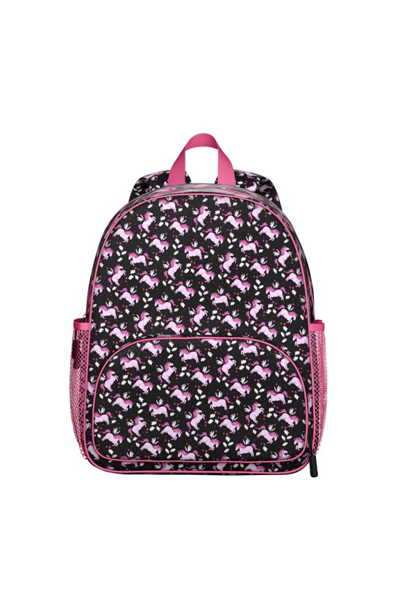 Cute Unicorn School Backpack – Flying Unicorn with Rainbow and Stars Print, Galaxy Theme for Student, Mythical Horse Fantasy Bag