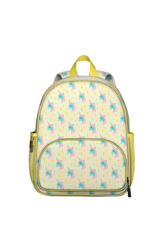 Cute Unicorn School Backpack – Flying Unicorn with Rainbow and Stars Print, Galaxy Theme for Student, Mythical Horse Fantasy Bag
