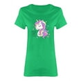 thumbnail image 1 of Cute Unicorn Slogan Graphic Shaped Tee Women's -Image by Shutterstock, 1 of 2
