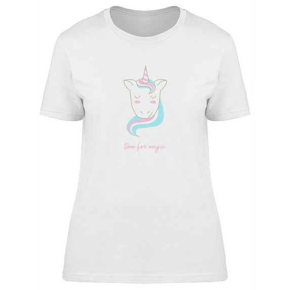Cute Unicorn Time For Magic T-Shirt Women -Image by Shutterstock, Female Medium