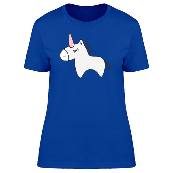 Cute Unicorn With Big Pink Horn T-Shirt Women -Image by Shutterstock, Female x-Large