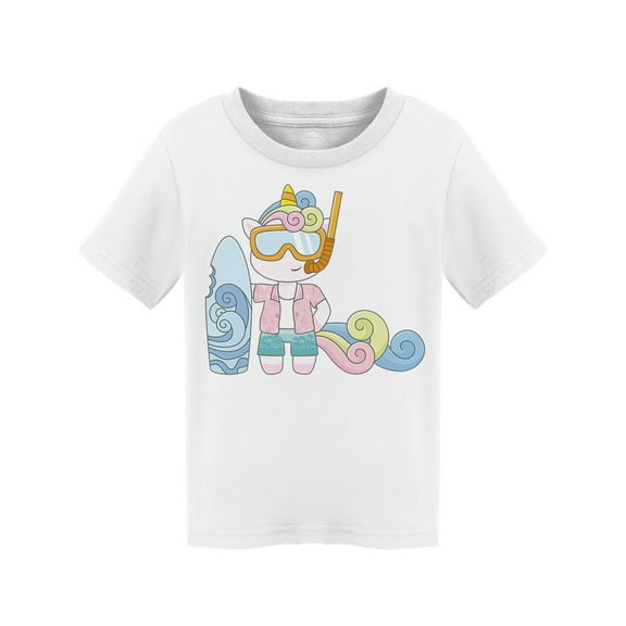 Cute Unicorn With Surfboard T-Shirt Toddler -Image by Shutterstock,  3 Toddler