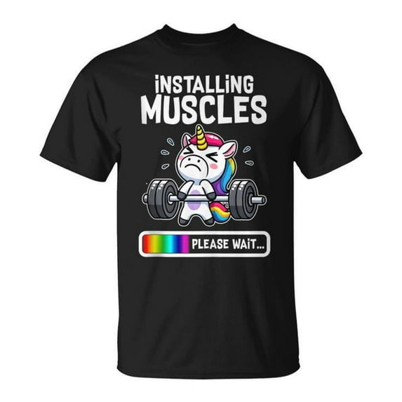 Cute Unicorn Workout Gym Fitness T-Shirt – Adorable Weightlifting Unicorn Graphic Tee, Motivational Exercise Apparel for Women, Fun Gym Outfit for Fitness Lovers, Cute Athletic Shirt for