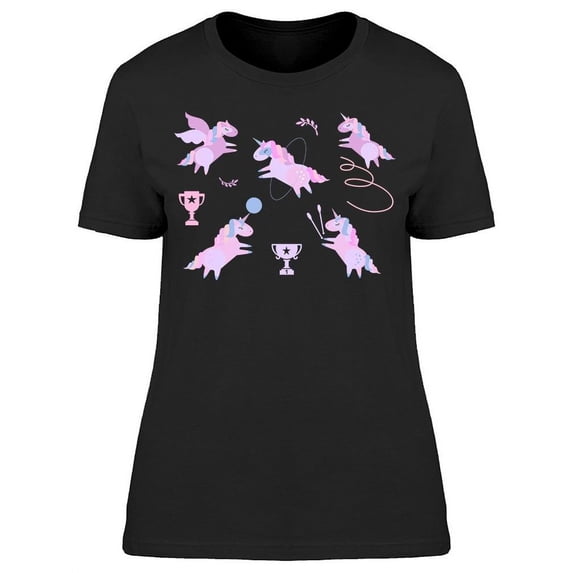 Cute Unicorns T-Shirt Women -Image by Shutterstock, Female Medium