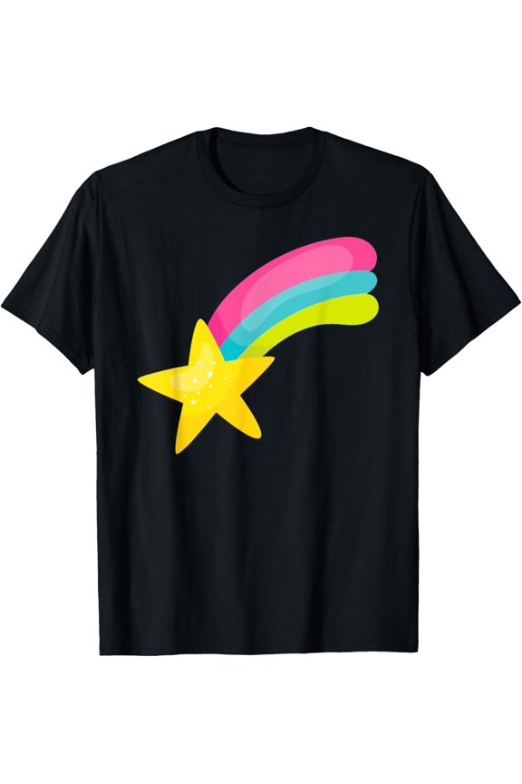 Cute & Unique Rainbow Magic Shooting Star T-Shirt & Gift T-Shirt men and women can wear, black, white, gifts
