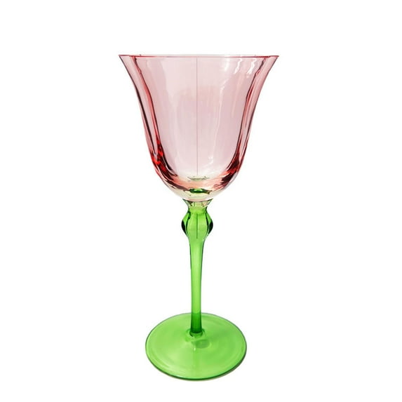 Cute Unique Vintage Wine Glasses, Pink Flower Colorful Wine Glasses, 320ml/11oz Pink Flower Design Champagne Glasses-A-320ml/11oz