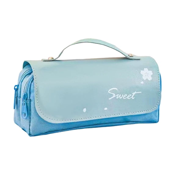 Cute Unisex Pencil Case Basic Stationery Storage Organizer for Office Home Study A