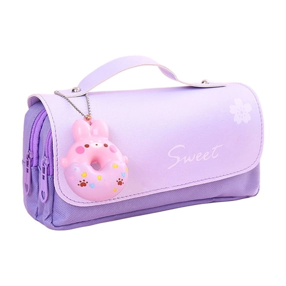 Cute Unisex Pencil Case Basic Stationery Storage Organizer for Office Home Study D