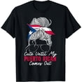 thumbnail image 1 of Cute Until My Puerto Rican Comes Out Puerto Rico Messy Bun T-Shirt, 1 of 3