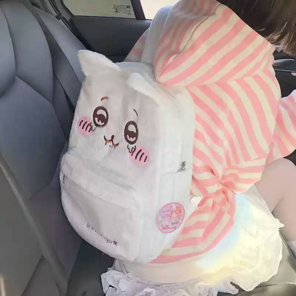 Cute Usagi Plush Backpack Chiikawa Hachiware Embroidered Backpack Large Capacity Bag Portable