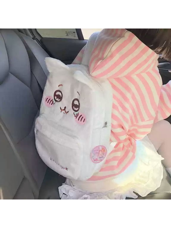 Cute Usagi Plush Backpack Chiikawa Hachiware Embroidered Backpack Large Capacity Bag Portable