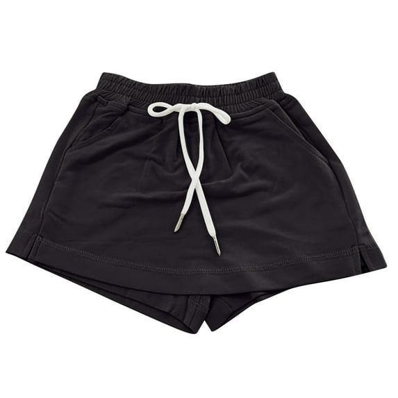 Cute Vacation Shorts for Teen Girls New Girls Tennis Skirt High Waist Short Sweatpants Pockets Athletic Running Skirts for Outdoor Sports Black 160