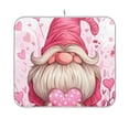 thumbnail image 1 of Cute Valentine Gnome with Heart Cartoon Dish Drying Mat Absorption Pad Kitchen Drainer for Counter Dinning Table 16" x 18", 1 of 8