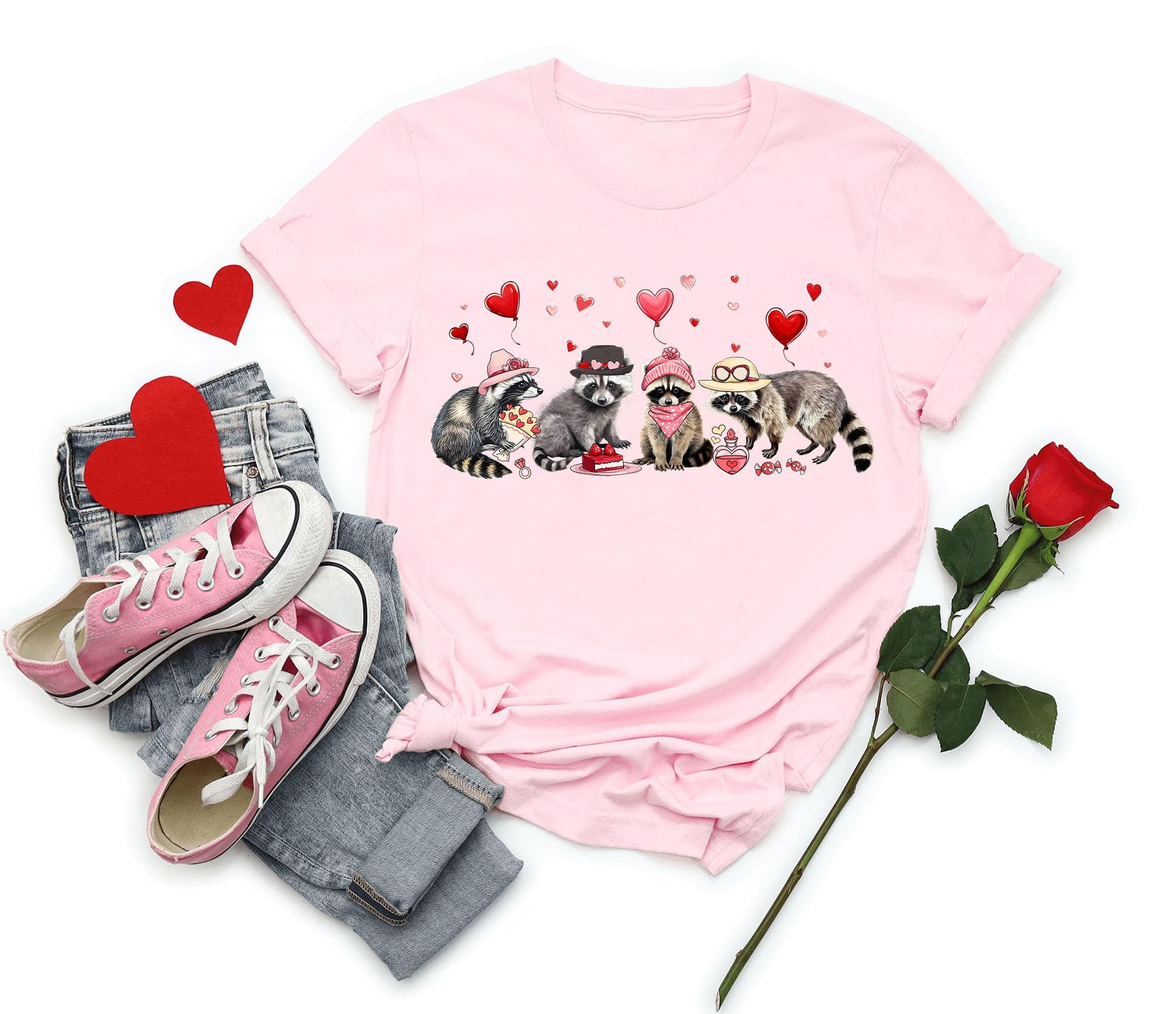 Cute Valentine Raccoon Trash Panda Feral Valentine's Day 1848548379 ...