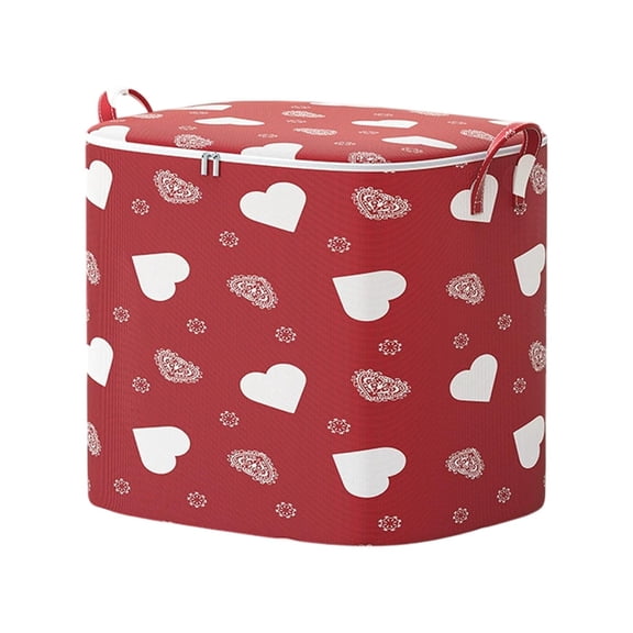 Cute Valentine's Day Heart Storage Bins with Zipper and Carrying Handle,Foldable Storage Boxes Organizer Containers Baskets for Home Bedroom Closet Office