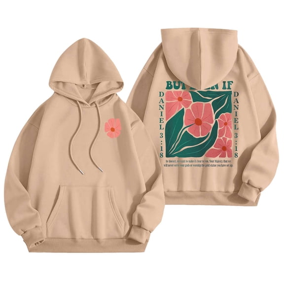 Cute Valentine's Hoodie Sweatshirt Women Floral Letter Print Long Sleeve With Pocket Trendy Clothes 2026