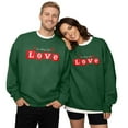 thumbnail image 1 of Cute Valentine's Sweatshirt Women Love Heart Print Shirts Couple's Printed Crew Neck Hoodless Men Plus Size Pullover Hoodie, 1 of 5
