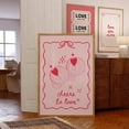 thumbnail image 1 of Cute Valentines Day Bar Cart Decor Cheers To Love Pink Red Preppy Wall Art, Unframed Canvas 12x16in, 1 of 4