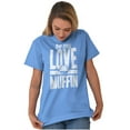 thumbnail image 1 of Cute Valentines Day Be My Love Muffin Women's Graphic T Shirt Tees Brisco Brands S, 1 of 6