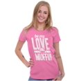 thumbnail image 1 of Cute Valentines Day Be My Love Muffin Womens Slim Fit Graphic Tee Brisco Brands X, 1 of 5