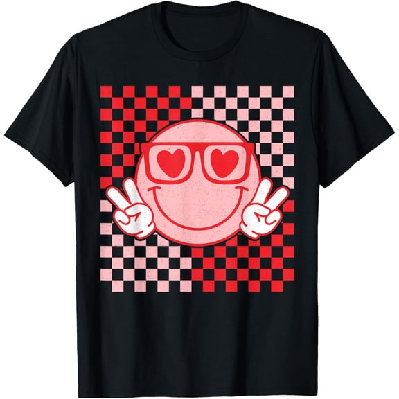 Cute Valentines Vibes Groovy Valentine Day Men Women T-Shirt