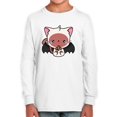 thumbnail image 1 of Cute Vampire Kitten W Candy Long Sleeve Toddler -Image by Shutterstock,  2 Toddler, 1 of 4