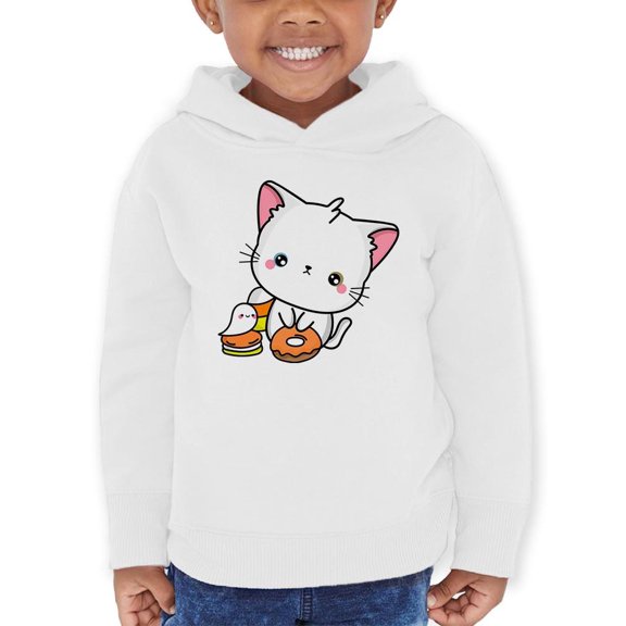 Cute Vampire Kitten W Donut Hoodie Toddler -Image by Shutterstock,  4 Toddler